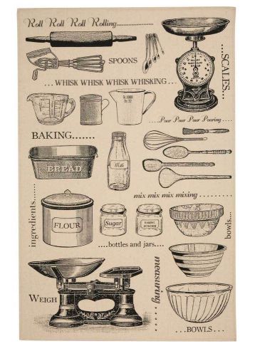 Linen BAKING Design TEA TOWEL Ulster Weavers, BNWT Traditional style