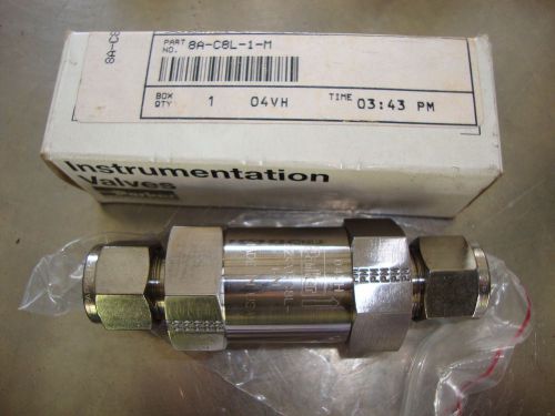 New parker 8a-c8l-1-m 316ss 1/2&#034; check valve for sale