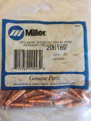 Miller Mig Contact Tip .052-3/64 ALWIRE 206189 Bag of 25