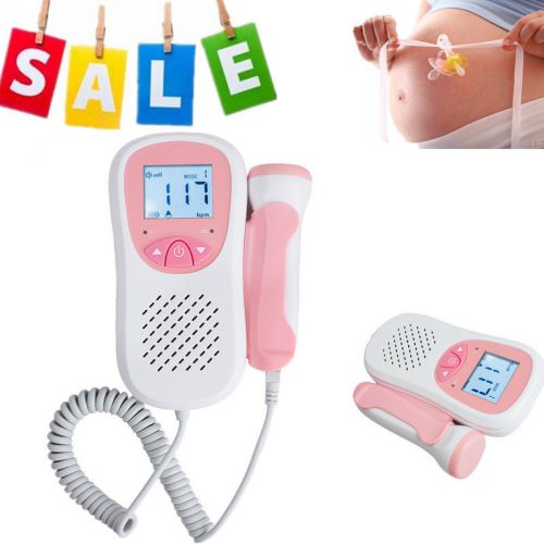 +3MHz Probe Fetal Doppler LCD Baby Heart Monitor Prenatal Monitor Pregnancy CE