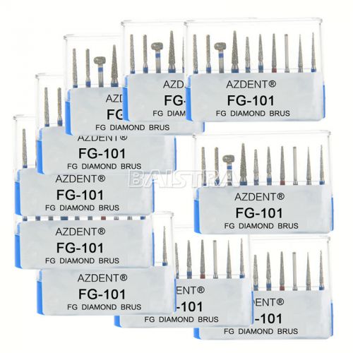 New 20 Kits Dental AZDENT Diamond Burs 10pcs/Kit FG-101 Blue Sale