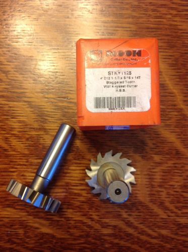 2 Moon # STKY1125 #012, 1-1/2 x 5/16x14T Staggered Tooth HSS Key Milling Cutter