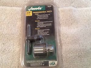 JACOBS 30246 Drill Chuck, Keyed, Steel, 3/8 In, 3/8-24