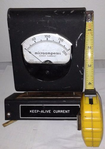 Vintage Steam Punk Steel Curved Frame Honeywell Meter Microampers DC Current