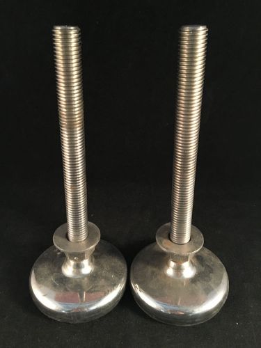 Lot of 2 Leveling Feet - 4&#034; Base, 9&#034; Tall