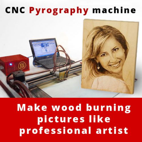 CNC Wood Burner Kit Machine - Make pyrography pictures from photo like Artist!