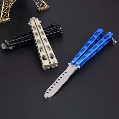 Practice Metal Butterfly Steel Trainer Training Dull Knife Cool Sport Tool YK