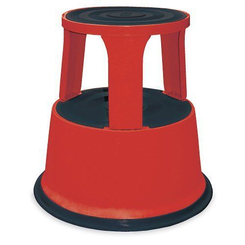 VESTIL STEP-17-R Steel Step Stool, 18&#034; x 17&#034;, Red