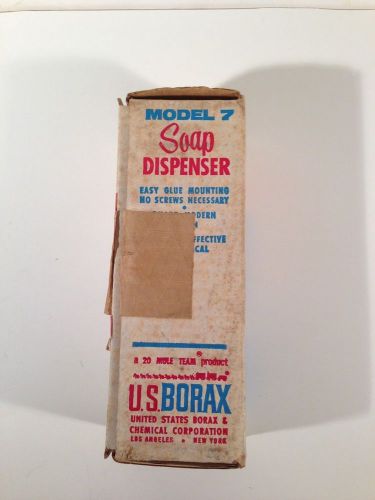 20 Mule Team Borax Vintage Deco Soap Dispenser Model 7 - NEW UNUSED NIB NOS