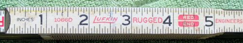 LUFKIN 1066D RUGGED RED END ENGINEERS FOLDING WOOD RULER