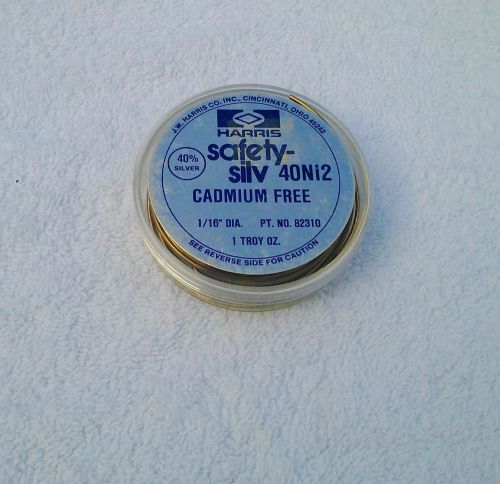 Silver Solder 30 grams Harris safety silver 40n12 cadmium free 1/16 pt#82310, US $180 – Picture 0