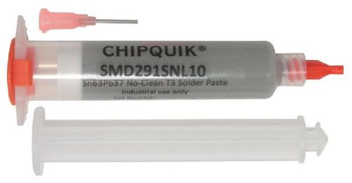 CHIP QUIK SMD291SNL10 SOLDER PASTE 96.5/3/0.5 217 DEG 35G