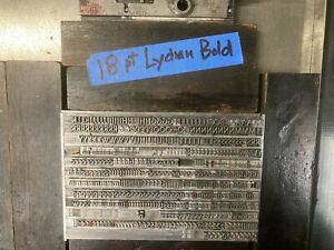18 pt Lydian Bold Letterpress Lead Type