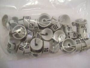 Store Display Fixtures 15 NEW GRAY SIZE MARKERS FOR HANGERS Size 10