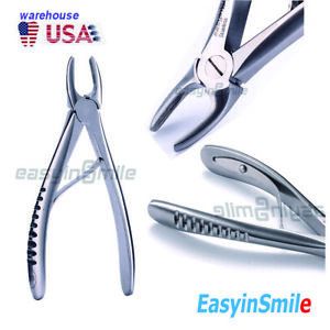 1pc Dental Kids Extraction Forceps Upper Premolars Stainless Steel Grove Handle