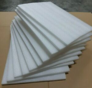 15 PK FOAM SHETS 16&#034; x 12&#034; x 1/2&#034; WHITE POLYETHYLENE PACKAGING 1.7 pcf