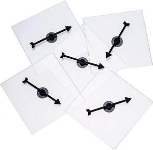 5 Packs Transparent Spinners Dry Erase Math Spinner with Rotating Arrow for