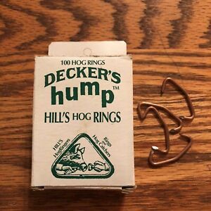 Decker&#039;s Hump Hill&#039;s Shoat Rings - 100 Pack - Copper Coated Hog Ring - NOS !