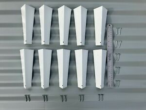 10 New Wood Grain Siding Corners 5/8&#034; x 7-1/4&#034; Aluminum for Lap Siding w/ Nails