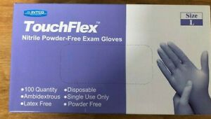 INTCO TouchFlex Nitrile Powder-Free Exam Gloves ( 100 gloves ) LARGE latex Free