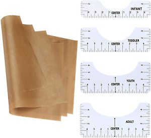 Teflon Sheet For Heat Press Transfer Sheet 7 Pack T-Shirt Alignment Rulers, Non