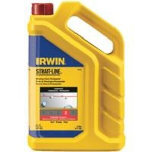 IRWIN Tools STRAIT-LINE Standard Marking Chalk, 5-pound, Red (65102)