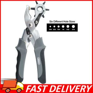 Heavy Duty Revolving Punch Plier Leather Hole Punch For Belts, Pet Collars, Bags