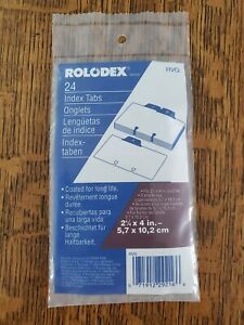 Rolodex 24 Index Tabs 2 1/4&#034; X 4&#034; RVG New