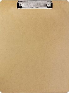 BAZIC Standard Size Hardboard Clipboard w/ Low Profile Clip for School, Home, or