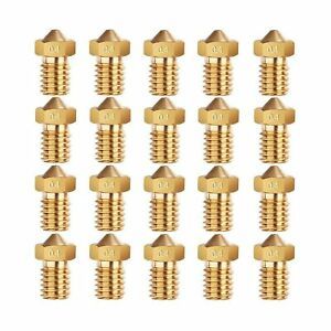 E3D Nozzles M6 0.4mm Brass Nozzle Extruder Print Head for 1.75mm Filament E3D V5