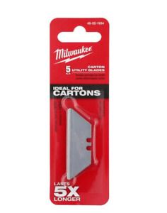 Milwaukee 48-22-1934 Carton Utility Knife Blades (5-Piece)