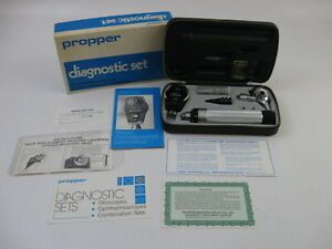 VTG Mirolux 2 Propper Ophthalmoscope &amp; Otoscope Set in Case &amp; Box w Booklet EUC