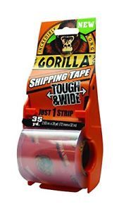 Gorilla Packing Tape Tough &amp; Wide with Dispenser, 2.83&#034; x 35 yd., Clear