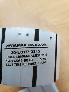 QTY=4 Rolls: 20-LDTP-2312 Marteck  2 1/8&#034; X 1&#034; Thermal Labels