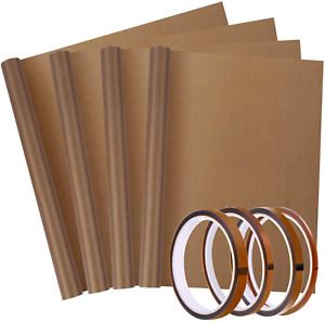 Heat Tape for Heat Press, Cridoz 4pcs Sublimation Teflon Heat Transfer Sheets