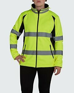 Utility Pro UHV668 Polyester High-Vis Ladies Full-Zip Soft Shell Jacket with Dup