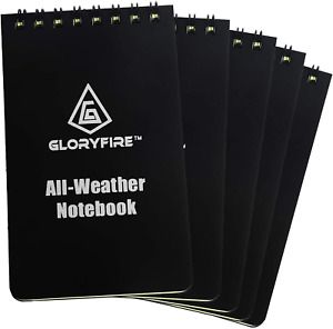 GLORYFIRE Waterproof Notebook All Weather Shower Rain Pocket Tactical Notepad