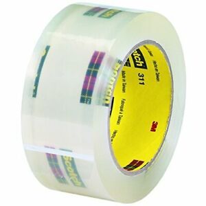 3M 311 Carton Sealing Tape 2.0 Mil 2&#034; x 110 yds Clear 36/Case 3M Stock# 70000...
