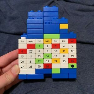 Made By Humans Perpetual Puzzle Desk Calendar Bricks Blocks LEGOS LEGO