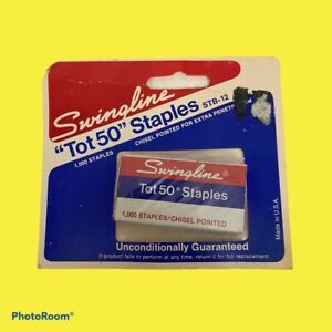 1000ct. MAX Mini Staples fits SWINGLINE TOT 50 -NEW Old Stock Great Artwork