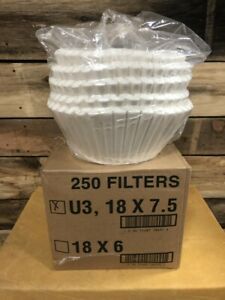 Commercial Coffee Filters QTY:250 U3, 18 x 7.5