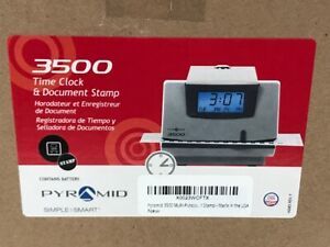 PYRAMID TIME SYSTEMS 3500 TIME CLOCK AND DOCUMENT STAMP MACHINE (CMP049870)