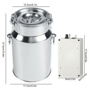 Stainless Steel Mini Goat Sheep Cow 7L Electric Milking Machine Milker Tools