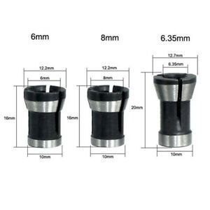 3pc/lot High Precision Adapter collet shank router tool Adapter 6mm/6.35mm/M fi