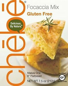 Chebe Bread Focaccia Flat Bread Mix Gluten Free 7.5-Ounce Bags Pack of 8