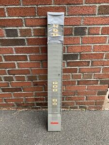 Vintage Latham Time Card Holder Wall 24 Slot Rack Gray Metal Industrial Office