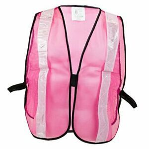 Vest with Reflective Stripes () 10- Pack Hi Vis Pink