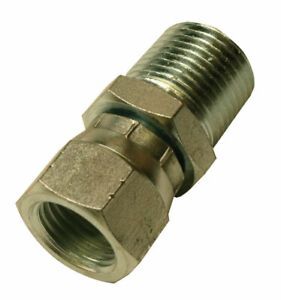 Apache 39039198 Steel Universal Hydraulic Adapter 3/8 Male x 3/8 Female in.