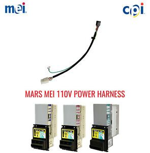 (50) MEI MARS VN AE SERIES 2000 110 VOLT PULSE BILL VALIDATOR POWER HARNESS