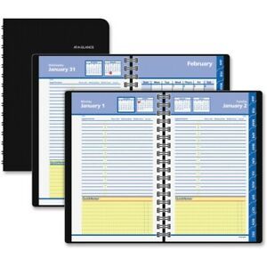 At A Glance AAG760405 5 x 8 in. Daily &amp; Monthly Appointment Book, Black